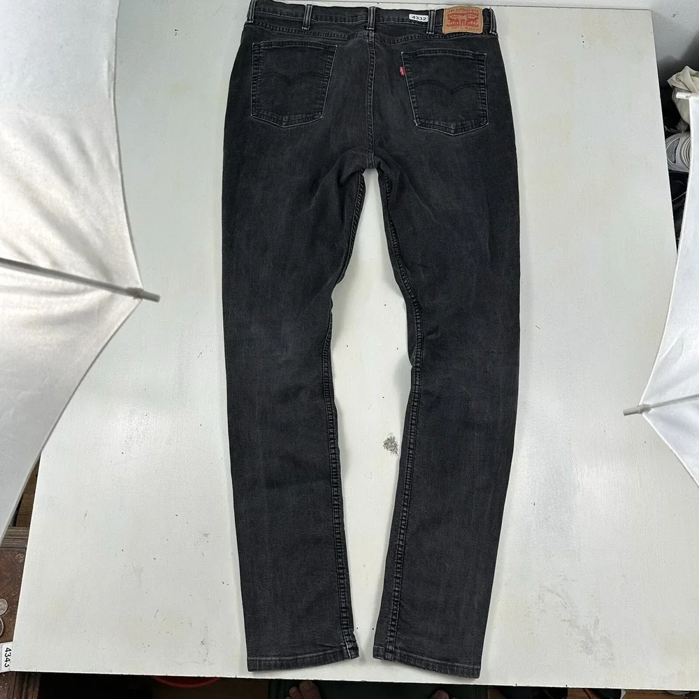 Levi's Men's 514 Slim Straight Fit Jeans Actual 39x36 Faded Black Stretch‎ Egypt